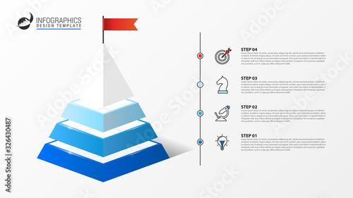 Infographic design template. Creative concept with 4 steps