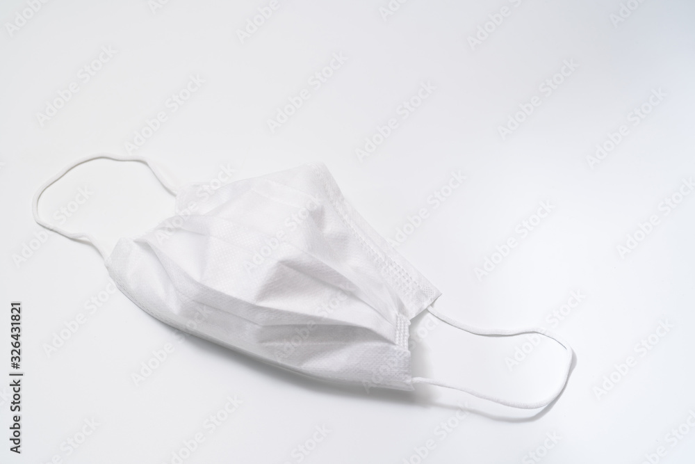 Protective medical mask on white background. Protective medical mask on white background.