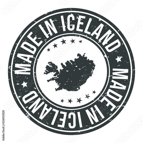 Made in Iceland. Quality Original Stamp Design Vector Art.
