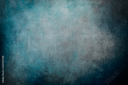 blue grungy canvas background or texture