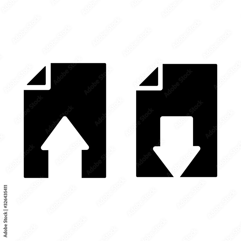 download and upload document icon vector download and upload document icon vector