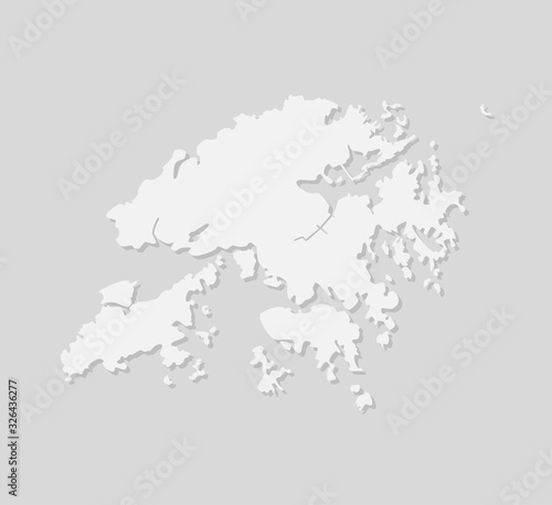 Vector map Hong Kong region China template