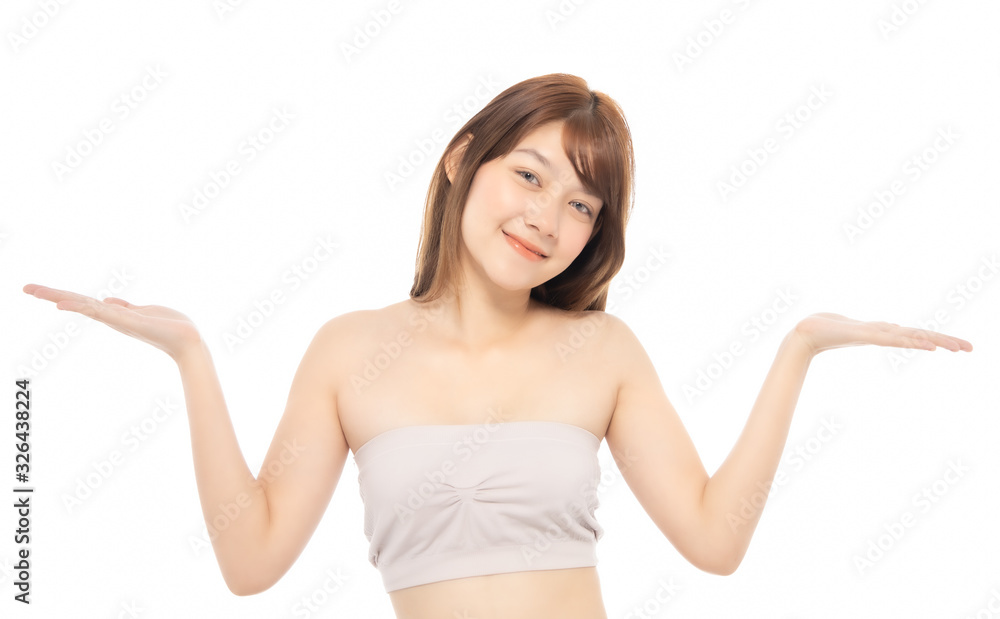 Beautiful Young Asian Woman short hair with Clean Fresh Skin. Face care, Facial treatment, Cosmetology, beauty and healthy skin and cosmetic ideas concept. Beautiful Young Asian Woman short hair with Clean Fresh Skin. Face care, Facial treatment, Cosmetology, beauty and healthy skin and cosmetic ideas concept.