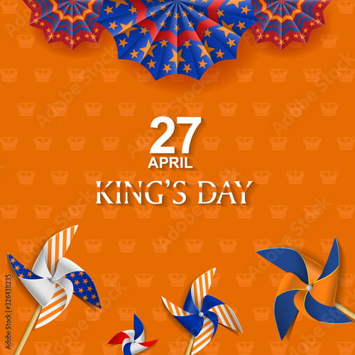 King's Day Celebrate Vector Design - King's Birthday in the Netherlands.