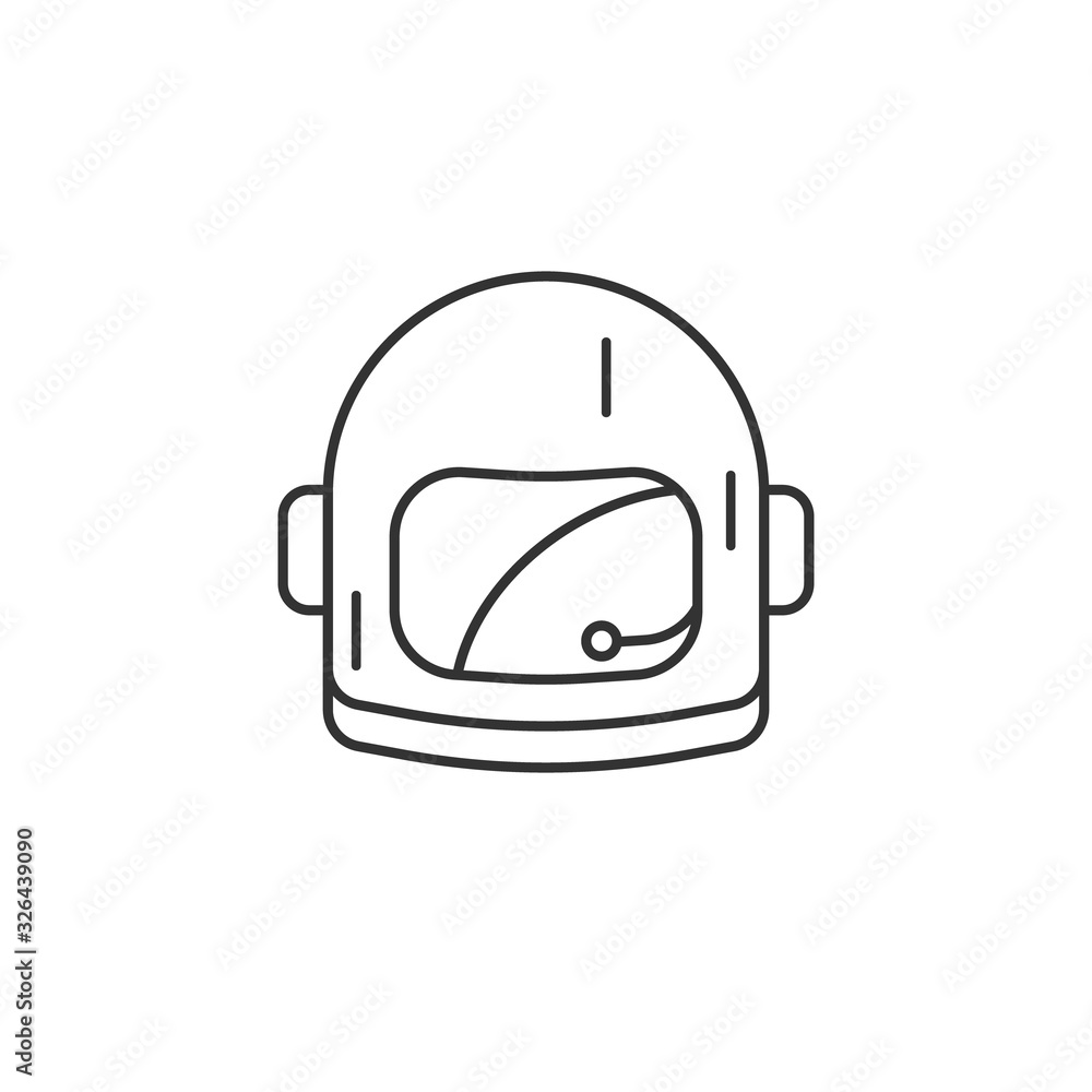 Fototapeta premium Space helmet icon. Vector sign