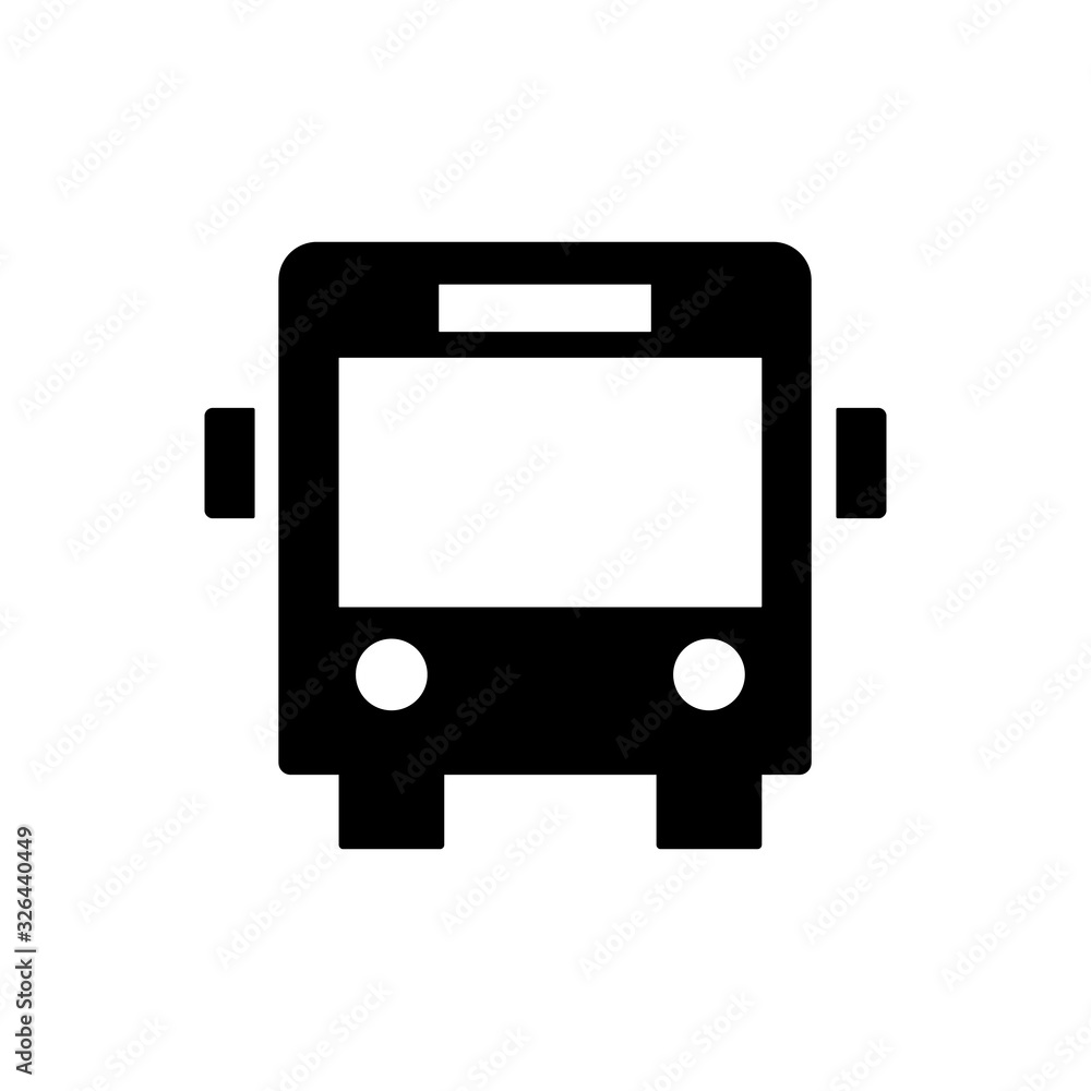 Front bus outline icon isolated. Symbol, logo illustration for mobile concept and web design. Front bus outline icon isolated. Symbol, logo illustration for mobile concept and web design.