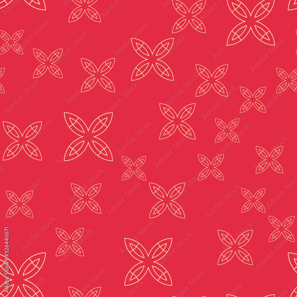 Fototapeta premium Red Background Pattern. Seamless Wallpaper For Your Design. Vector Image.