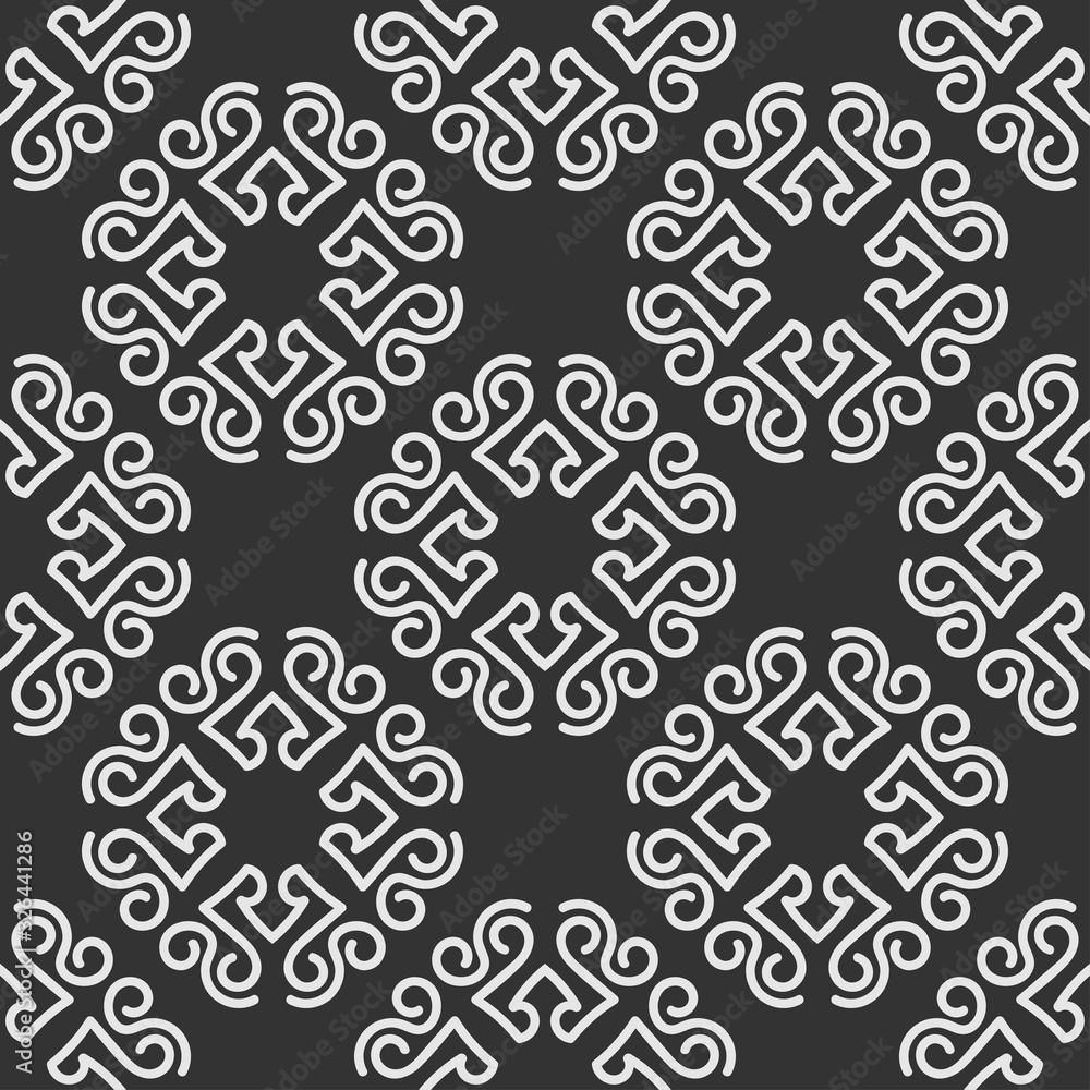 Black and white background pattern. Seamless pattern, wallpaper texture. Vector image.