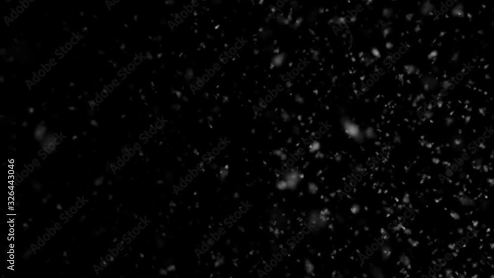 Realistic falling snow on black background Realistic falling snow on black background