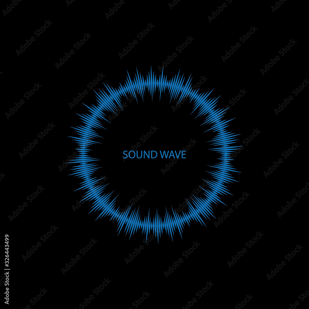 Sound waves vector illustration Sound waves vector illustration