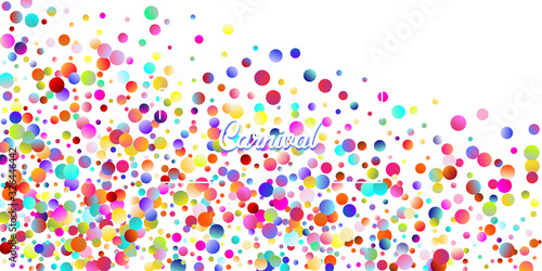 Carnival Confetti Explosion Vector Background. Birthday, New Year, Christmas Party Confetti Rain 