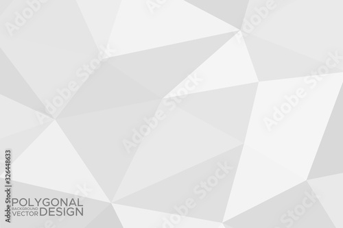 Grey silver abstract polygonal background. Applicable for cover design, invitations, presentations, flyers, posters, business cards. Contemporary art. Vector illustration EPS 10.