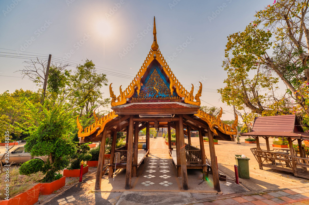 Amphawa District, Samut Songkhram / Thailand / February 23, 2020 : Wat Bang Koh Theppasak. very peaceful in this temple both of Monks and environment of ancient culture. Amphawa District, Samut Songkhram / Thailand / February 23, 2020 : Wat Bang Koh Theppasak. very peaceful in this temple both of Monks and environment of ancient culture.