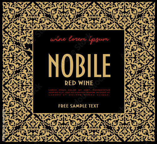 WINE LABEL SPARKLING PROSECCO AND RED WINE AMARONE 