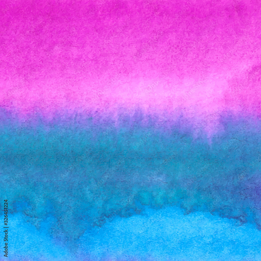 Watercolor texture, vector colorful hand painted background, aquarelle gradient