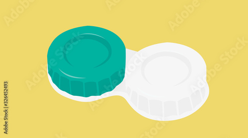 Vector Illustration of a Contact Lenses Case