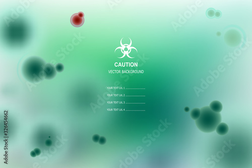 Green molecules background