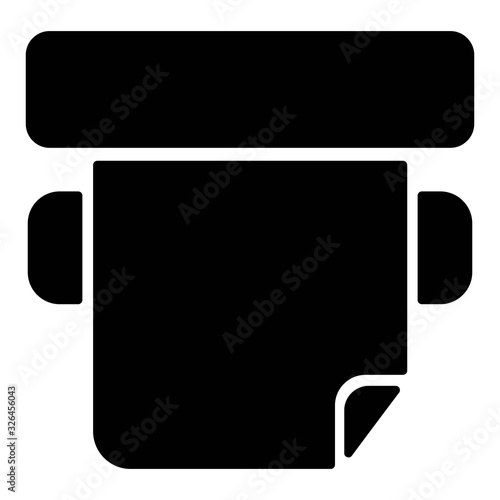 Printer icon on white background. Facsimile, inkjet printers illustration.
