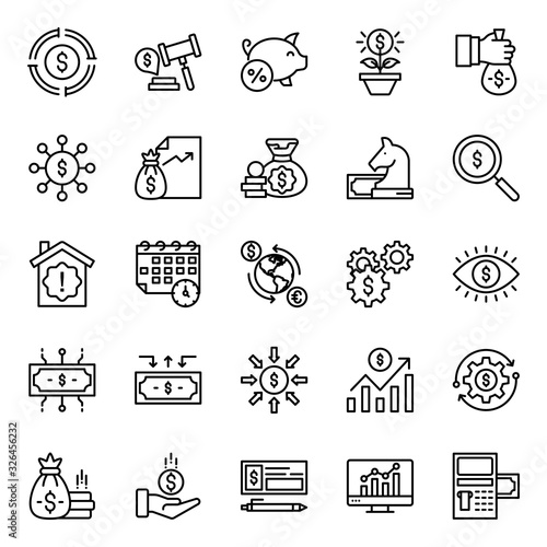  Pack Of Business Line Icons 