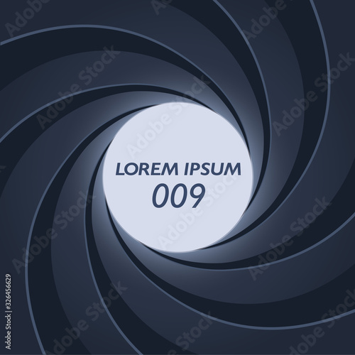 Inside of a gun rifled barrel design background_square