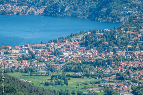 Landscape of Luino from mountains