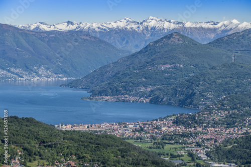 Landscape of Luino from mountains