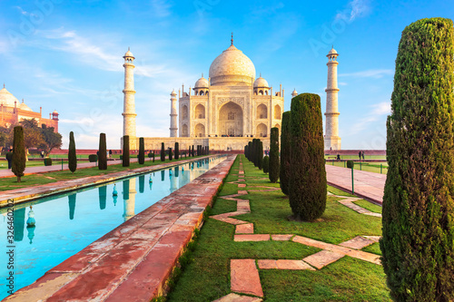 Obraz na płótnie Beautiful Taj Mahal view, Agra, India w salonie