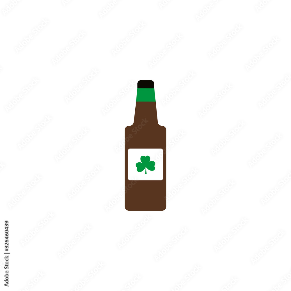 bottle of beer , flat style icon bottle of beer , flat style icon