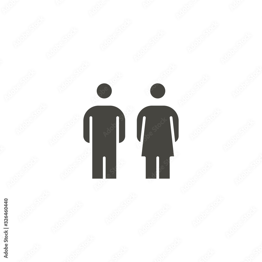 Toilet male and female. Vector icon template