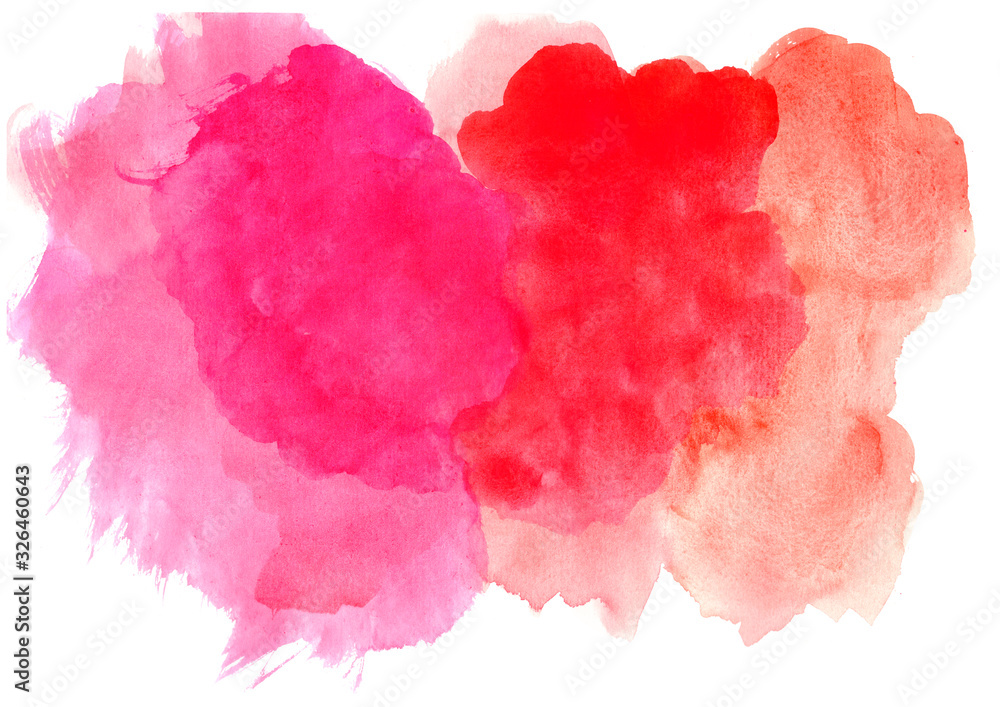  red watercolor gradient cloud.Watercolor paint.Abstract colorful background.