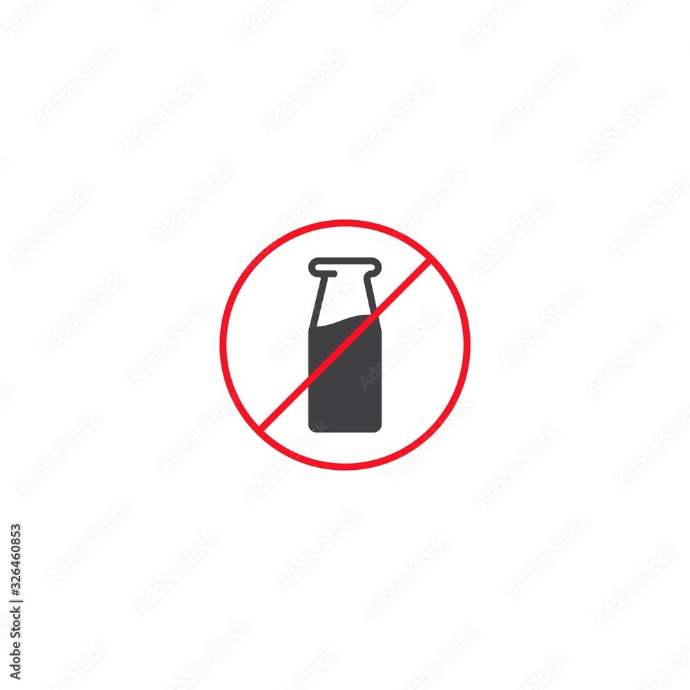 Lactose free. Vector icon template Lactose free. Vector icon template