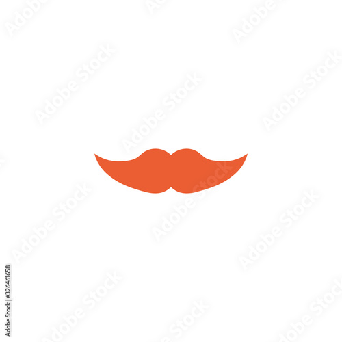 facial hair moustache, flat style icon