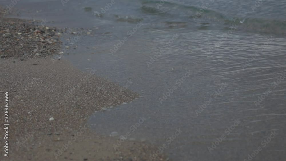 Beautiful Waves Crashing To The Shore In Canada - Close Up Shot Beautiful Waves Crashing To The Shore In Canada - Close Up Shot