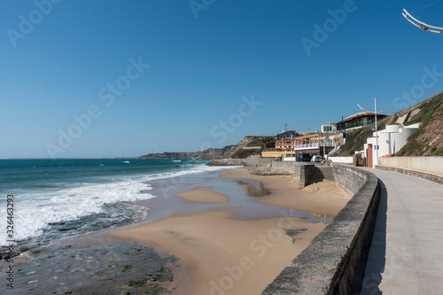 Beach scene on the Silver Coast, Portugal