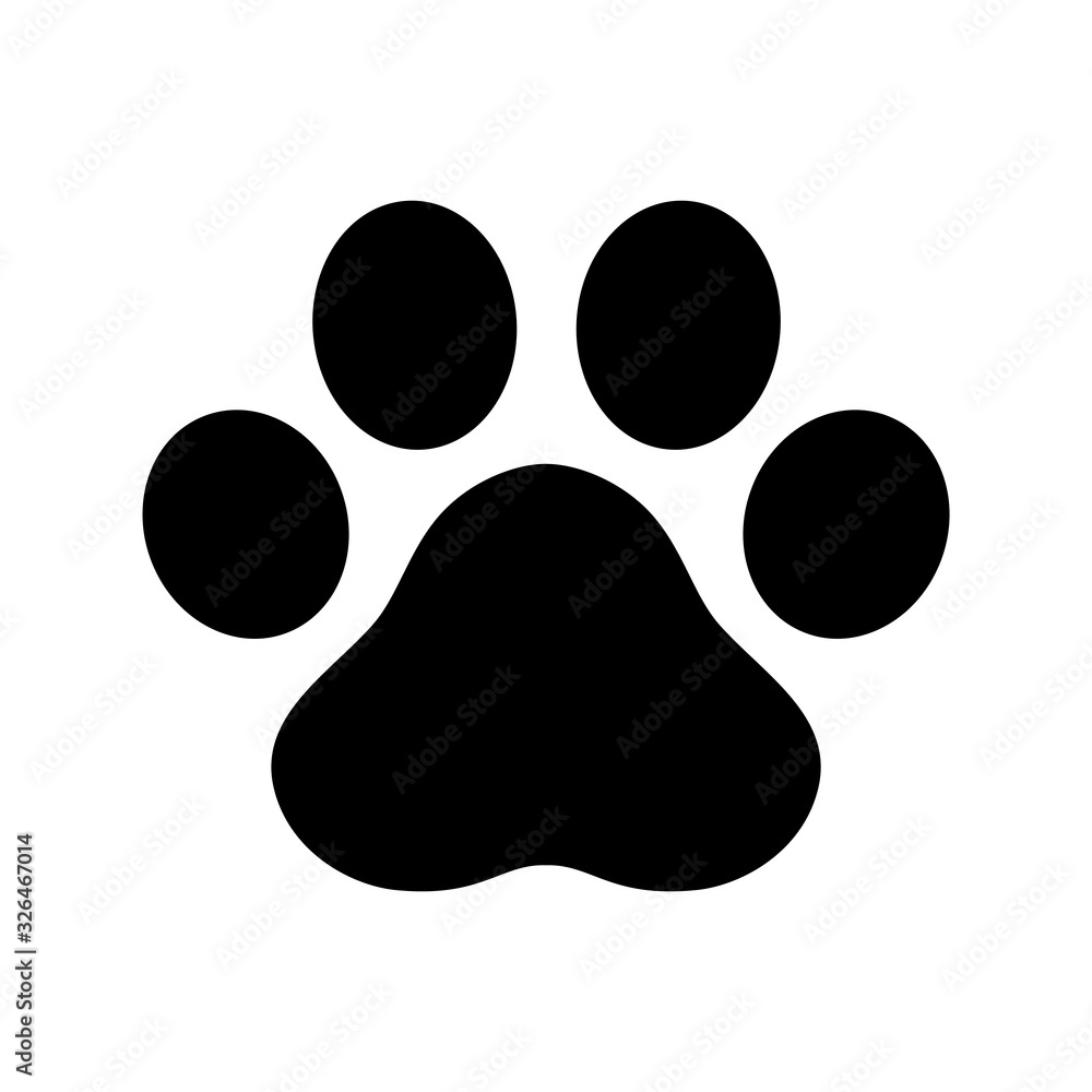 dog paw footprint icon logo vector french bulldog cartoon symbol character illustration design dog paw footprint icon logo vector french bulldog cartoon symbol character illustration design