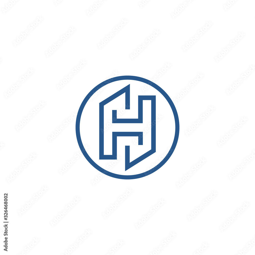 Letter H logo icon design template elements. Vector color sign. Letter H logo icon design template elements. Vector color sign.