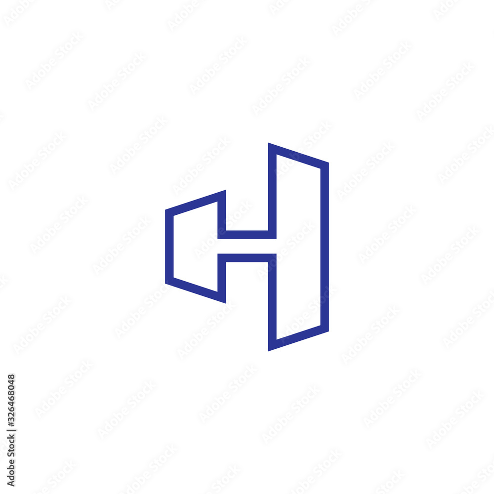 Letter H logo icon design template elements. Vector color sign. Letter H logo icon design template elements. Vector color sign.
