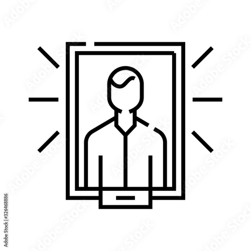 Honours board line icon, concept sign, outline vector illustration, linear symbol.