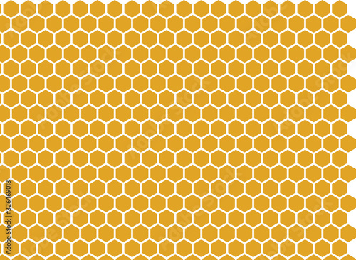 A simple image of a wax bee honeycomb. Flat vector background for branding products from honey, wax, bee medicines. Label packing apiary promotion, beekeeper.