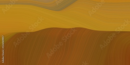 background graphic with abstract waves design with saddle brown  dark golden rod and brown color