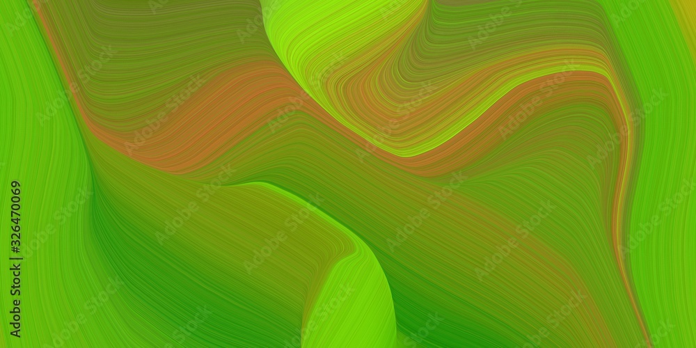 background graphic with modern curvy waves background design with dark green, dark golden rod and bronze color