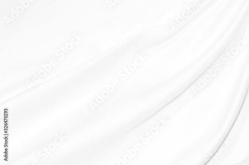 Clean smooth curve woven beautiful soft fabric white abstract shape decorative fashion textile background