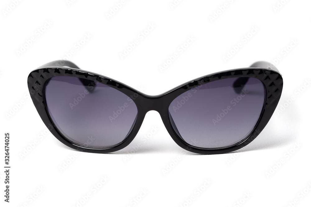 dark sunglasses front wiev on a white background isolated dark sunglasses front wiev on a white background isolated