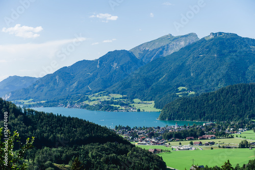 austria strobl schafberg lake wolfgang panorama