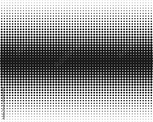 Halftone, transition, monochrome, dotted pattern. Vector illustration.