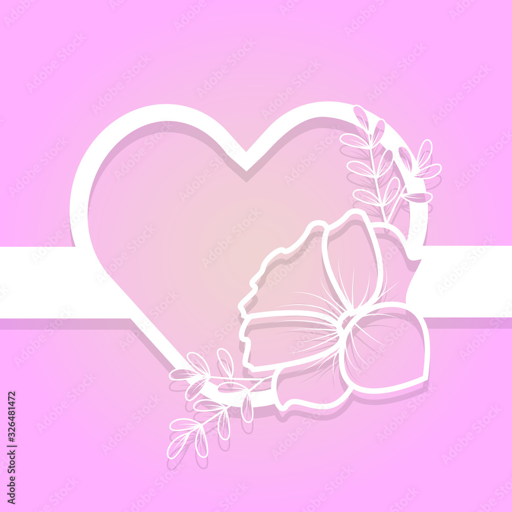 Paper cutting monogram love greeting card vector eps 10 Paper cutting monogram love greeting card vector eps 10