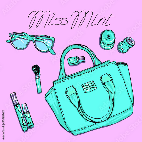 Miss Fashion Color Illustration Set
