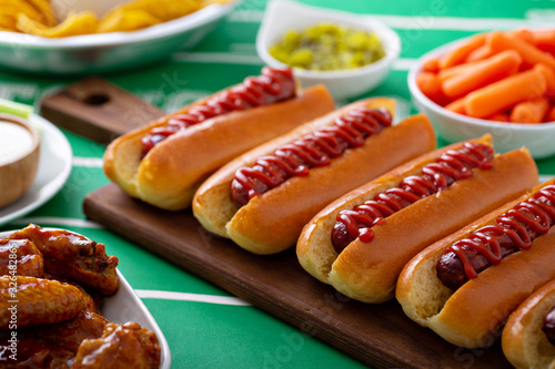 Hot dogs for game day photo