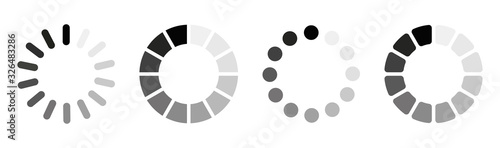 Loading progress icons set vector