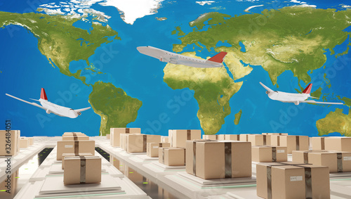 air planes and logistic cen...